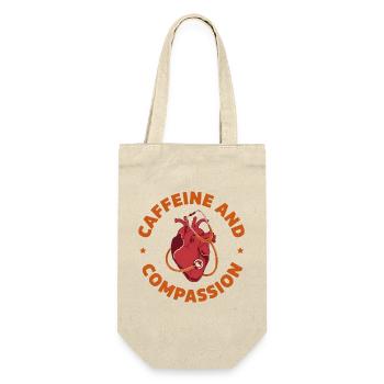 Caffeine and Compassion - Sac à bouteille - nature - Devant