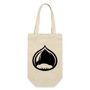 Kastanie Logo - Geschenkbeutel für Flaschen - Natur - Vorne
