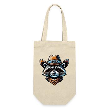 Western Waschbär - Geschenkbeutel für Flaschen - Natur - Vorne