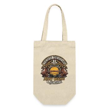 1970s Muscle Beach Emblem - Geschenkbeutel für Flaschen - Natur - Vorne