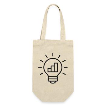Glühbirnen-Symbol für Geschäftswachstum - Geschenkbeutel für Flaschen - Natur - Vorne