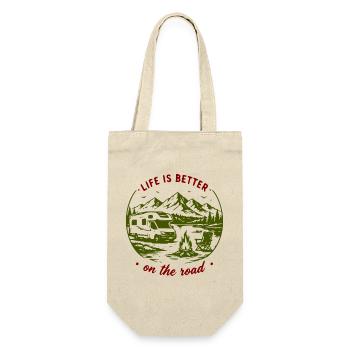 Roadtrip im Freien: Berge und Van - Geschenkbeutel für Flaschen - Natur - Vorne