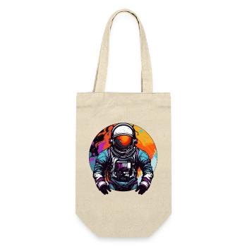 Astronaut im Weltall Bunt - Geschenkbeutel für Flaschen - Natur - Vorne