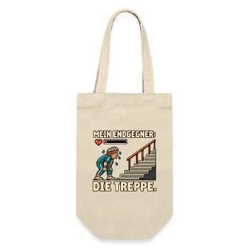 Mein Endgegner: Die Treppe - Geschenkbeutel für Flaschen - Natur - Vorne