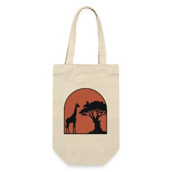 Afrika Giraffe - Geschenkbeutel für Flaschen - Natur - Vorne