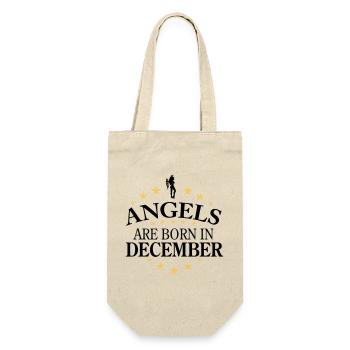 Angels December - Geschenkbeutel für Flaschen - Natur - Vorne