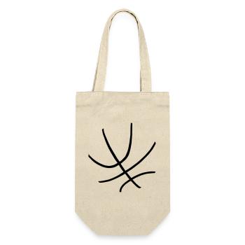 Ein Basketball - Geschenkbeutel für Flaschen - Natur - Vorne