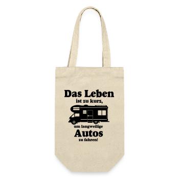 Wohnmobil,Camping,Fun Shirt,Wohnmobil Leben(25) - Geschenkbeutel für Flaschen - Natur - Vorne