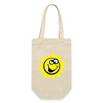 soleil smiley 3c / style comique - Sac à bouteille - nature - Devant
