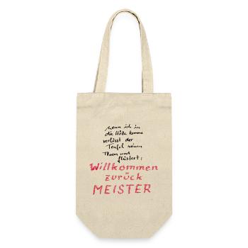Willkommen zurück Meister - Geschenkbeutel für Flaschen - Natur - Vorne