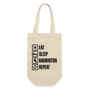 Eat Sleep Badminton Repeat - Gift Bag for Bottles - nature - Front