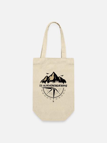 E5 Alpenüberquerung - Geschenkbeutel für Flaschen - Natur