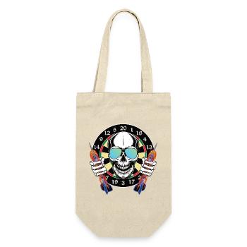 Skull Dartboard Neon Sonnenbrille Dart Scheibe - Geschenkbeutel für Flaschen - Natur - Vorne