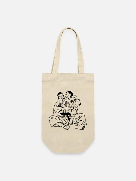 Jiujitsu Halsklemme - Geschenkbeutel für Flaschen - Natur