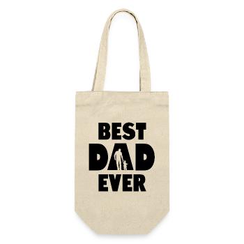 Bester Vater aller Zeiten - Geschenkbeutel für Flaschen - Natur - Vorne