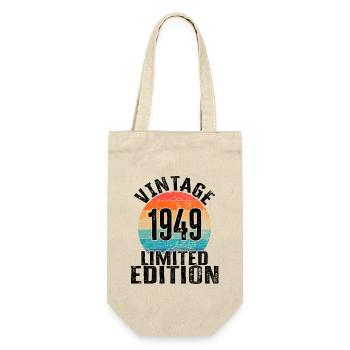 Année de naissance 1949 Vintage Limited Edition Retro - Sac à bouteille - nature - Devant