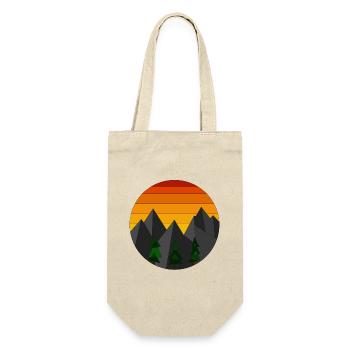 Mountain landscape sunset geometric - Gift Bag for Bottles - nature - Front