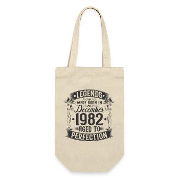 Millésime de décembre né en 1982 millésime anniversaire - Sac à bouteille - nature - Devant