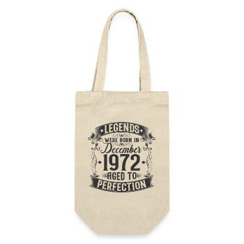 Millésime de décembre né en 1972 millésime anniversaire - Sac à bouteille - nature - Devant