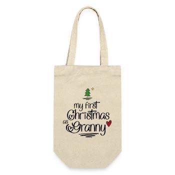 My first Christmas as Granny - Gift Bag for Bottles - nature - Front