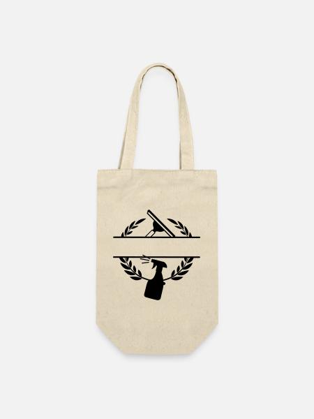 Logo de laveuse de vitres plus propre couronne de laurier - Sac à bouteille - nature