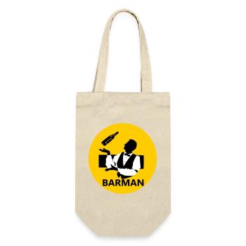 Barkeeper - Geschenkbeutel für Flaschen - Natur - Vorne