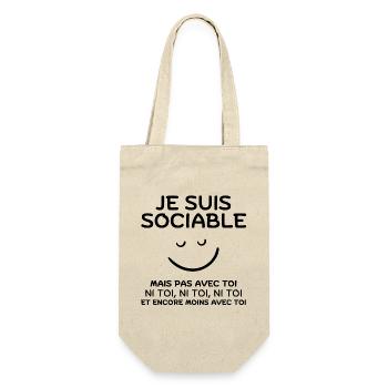sociable, pas du matin, grincheux le matin - Sac à bouteille - nature - Devant