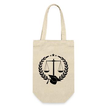 Scales straight in laurel wreath - Gift Bag for Bottles - nature - Front