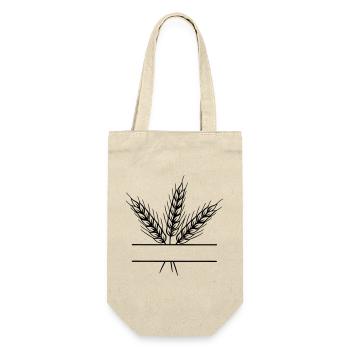 Text banner three grain stems - Gift Bag for Bottles - nature - Front