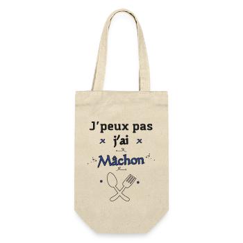 J Peux pas j ai Mâchon noir - Sac à bouteille - nature - Devant