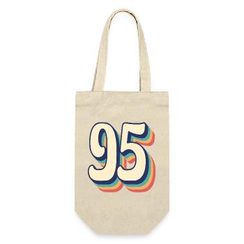 T-Shirt rétro Vintage numéro 95 quatre-vingt-quinze - Sac à bouteille - nature - Devant