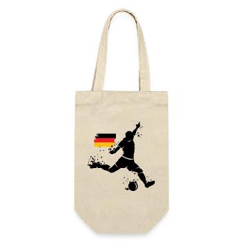 Fußball Deutschland Spieler Symbol Explosion EM - Geschenkbeutel für Flaschen - Natur - Vorne