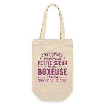 Little Sister and A Boxer - Gift Bag for Bottles - nature - Front