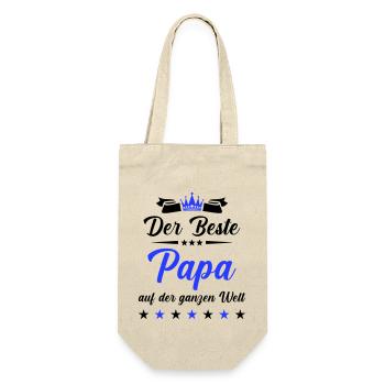 The Best Dad in the Whole World 1 - Gift Bag for Bottles - nature - Front