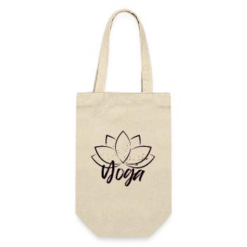Yoga Lotusblume - Geschenkbeutel für Flaschen - Natur - Vorne