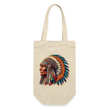 American Indian American Red Skin - Gift Bag for Bottles - nature - Front