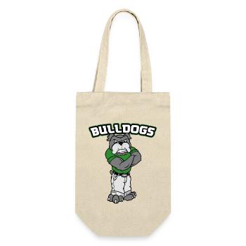 Bulldogge - Geschenkbeutel für Flaschen - Natur - Vorne