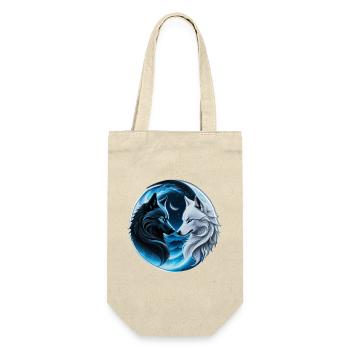 Two majestic wolf heads - Gift Bag for Bottles - nature - Front