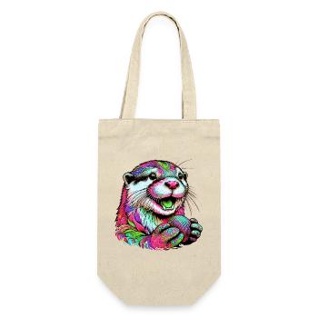 Otter - Geschenkbeutel für Flaschen - Natur - Vorne
