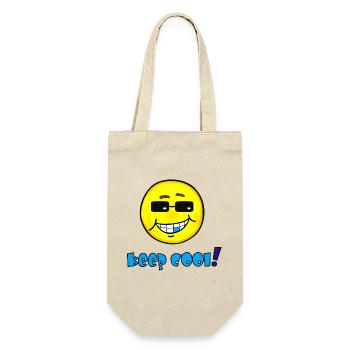 Keep cool - Funny emoticon with sunglasses - Gift Bag for Bottles - nature - Front