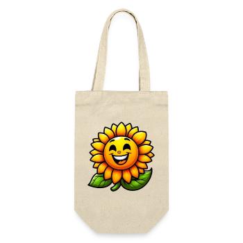 Sonnenblume - Geschenkbeutel für Flaschen - Natur - Vorne