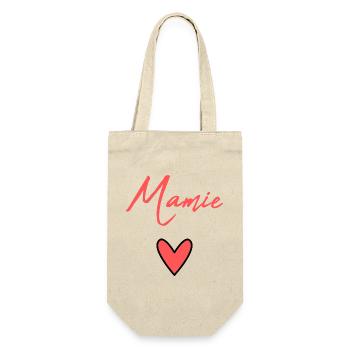 OMA. MUTTERTAG. ALLES GUTE ZUM GEBURTSTAG OMA. ICH LIEBE DICH - Geschenkbeutel für Flaschen - Natur - Vorne