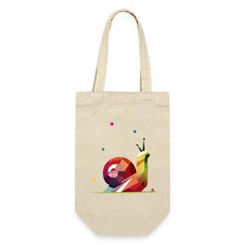 colorful snail in geometric design - Gift Bag for Bottles - nature - Front