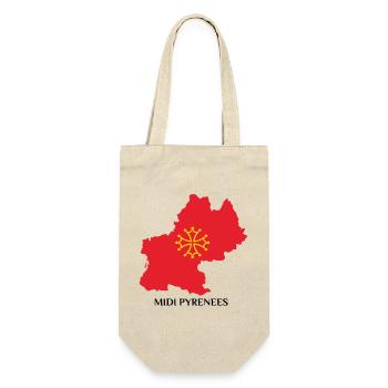 Karte der Midi-Pyrénées - Geschenkbeutel für Flaschen - Natur - Vorne