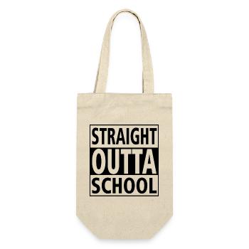 Class Shirts Straight outta school - Gift Bag for Bottles - nature - Front