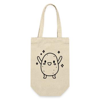 Sweet Happy Potato | Kawaii vegetables - Gift Bag for Bottles - nature - Front