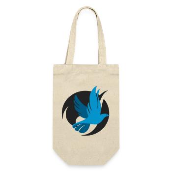 Logo colombe original - Sac à bouteille - nature - Devant