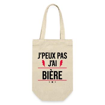 J’peux pas j’ai bière Humour Apéro - Sac à bouteille - nature - Devant