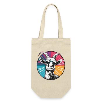 Chèvre avec des lunettes de soleil - Sac à bouteille - nature - Devant