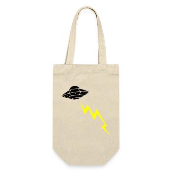 UFO Invasion Blitz Angriff Alien Vektor - Geschenkbeutel für Flaschen - Natur - Vorne